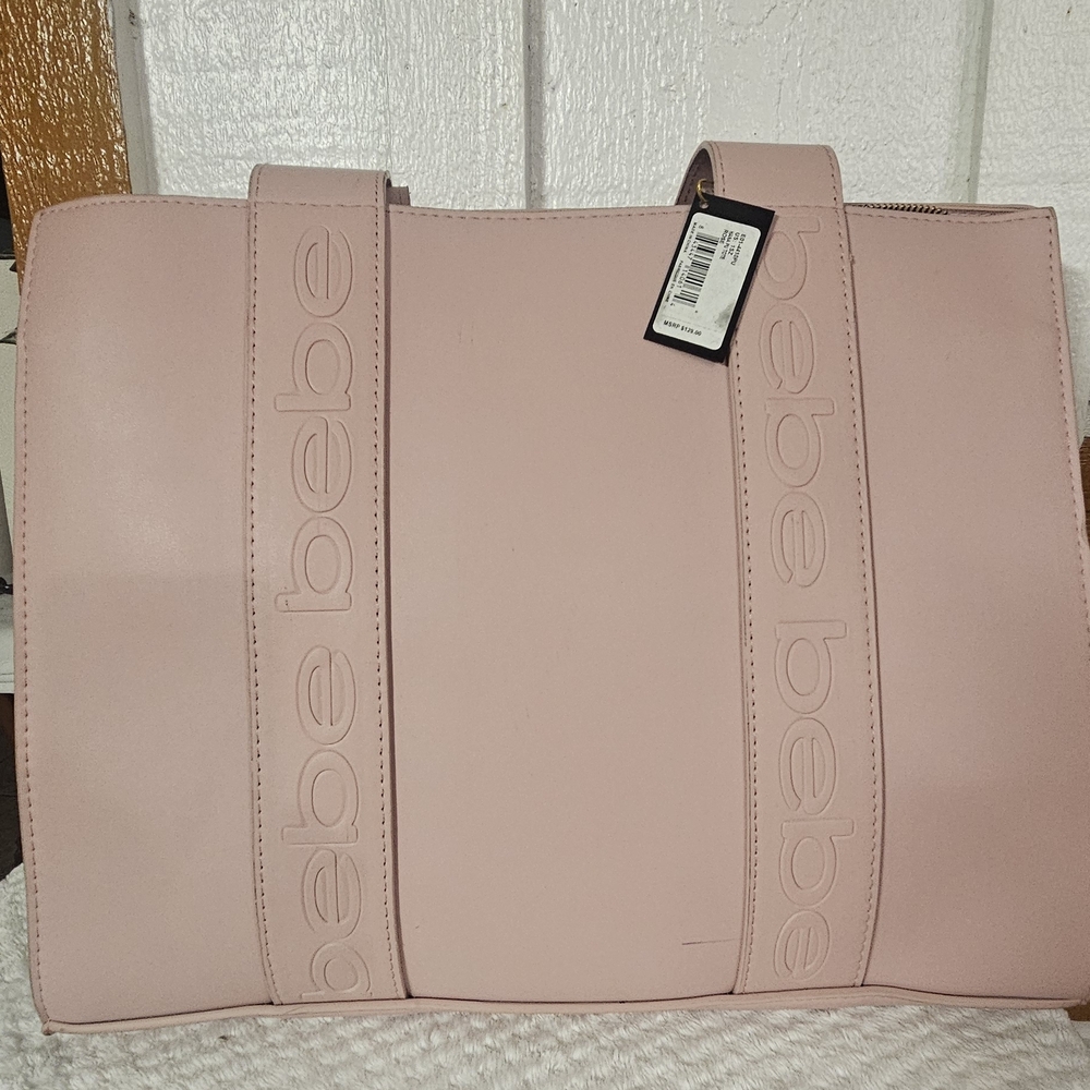 Bebe Light Pink Embossed Tote